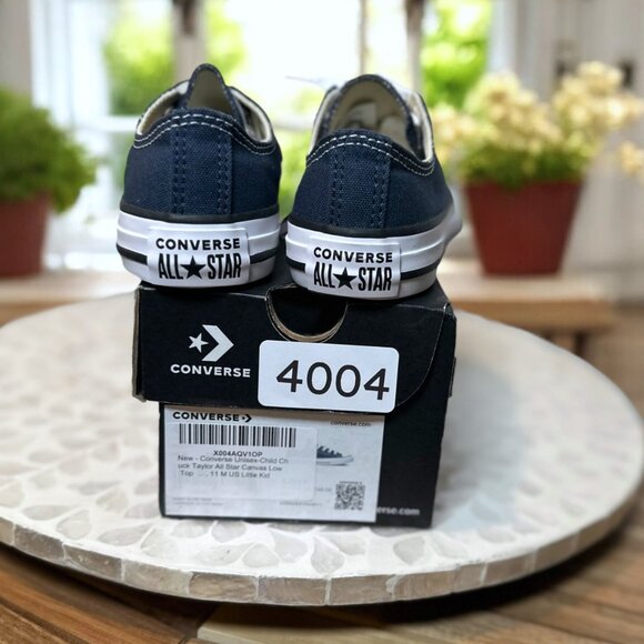 Converse Chuck Taylor All Star Navy Toddler Kids 11 Low Top Unisex Sneakers NIB - Picture 9 of 11